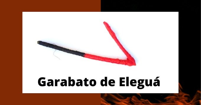 Garabato de Eleguá negro y rojo