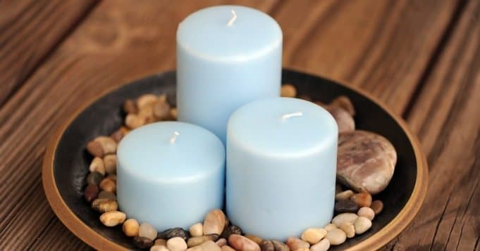 Velas azul claro