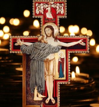 Oración de San Francisco ante el crucifijo de San Damián